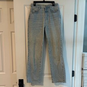 Zara Women's Light Blue Straight Leg Jeans